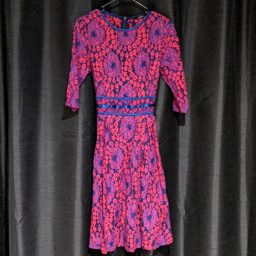 Miusol Red Lace Cocktail Dress